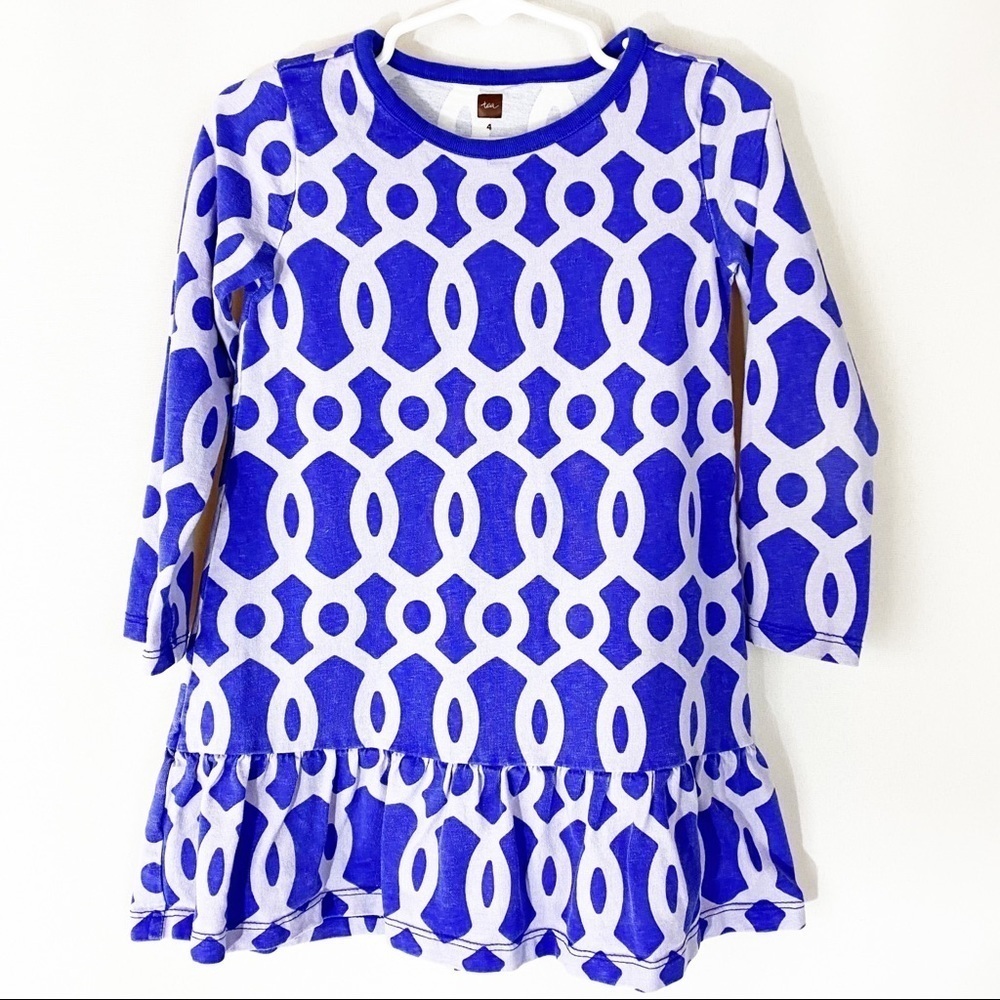 Tea Collection Blue Geometric‎ Print Dress
